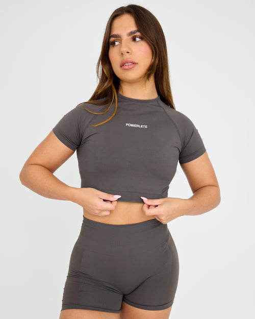 Haut court à manches courtes sans couture Evolve