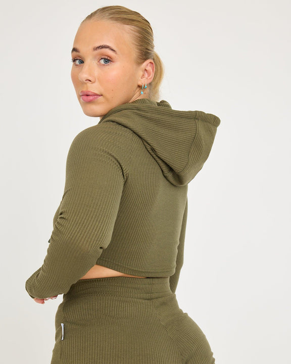 Lounge Cropped Hoodie - hover image